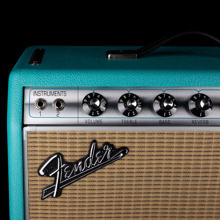 Used Fender '68 Custom Princeton Reverb Surf Green Guitar Amp Combo with Footswitch