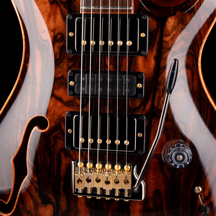 Pre Owned 2022 PRS Private Stock Special Semi-Hollow Macassar Ebony Top With OHSC