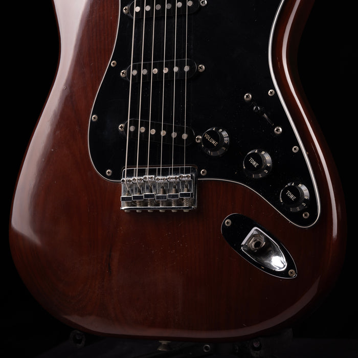 Pre-Owned Vintage 1976 Fender Stratocaster Hardtail Mocha With OHSC
