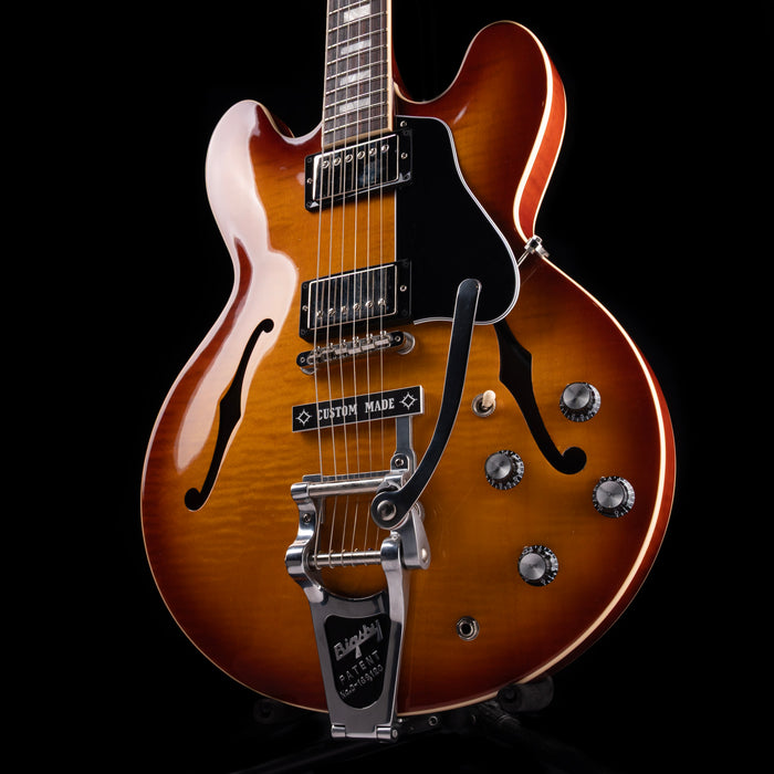 Pre-Owned 2022 Gibson ES-335 Figured Iced Tea with OHSC