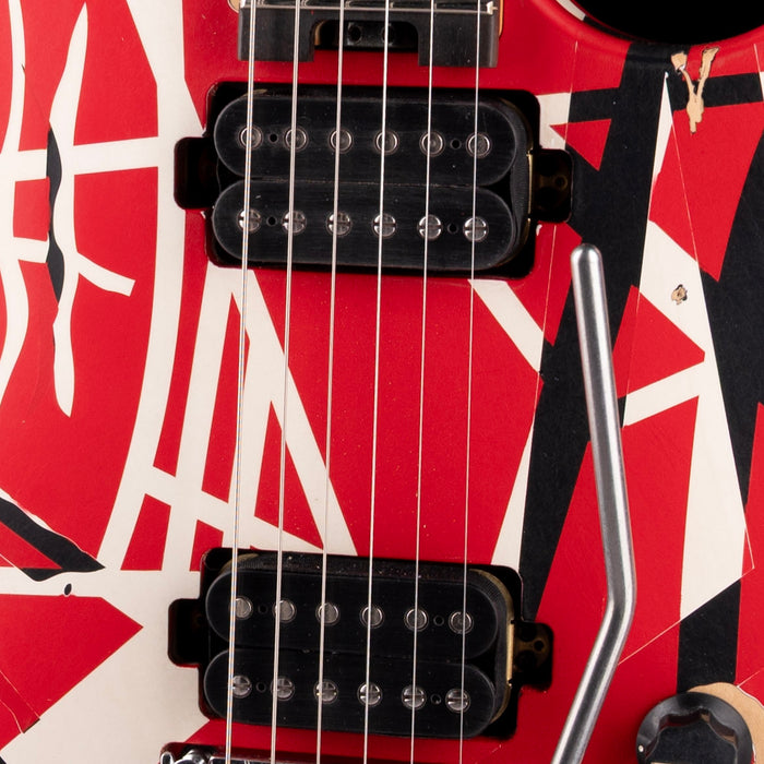 EVH Limited Edition Wolfgang Special Striped Series Aged Red, Black, and White with Gig Bag