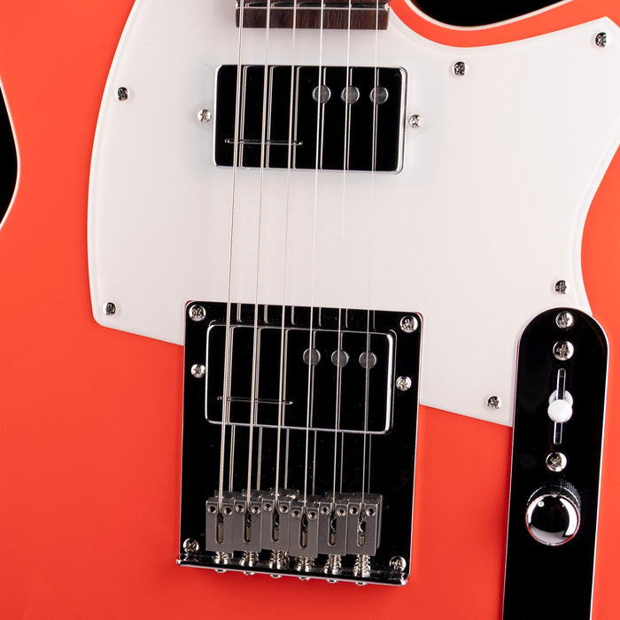 Used Reverend Charger Cleancut Feisty Red with Soft Case