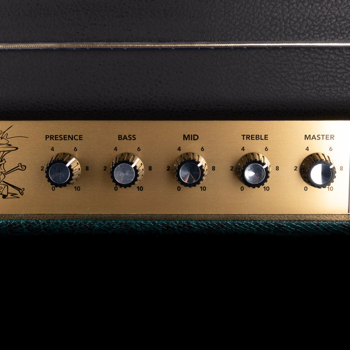 Pre-Owned Magnatone Slash SL-100 Head with 4x12 Cabinet Iridescent Green