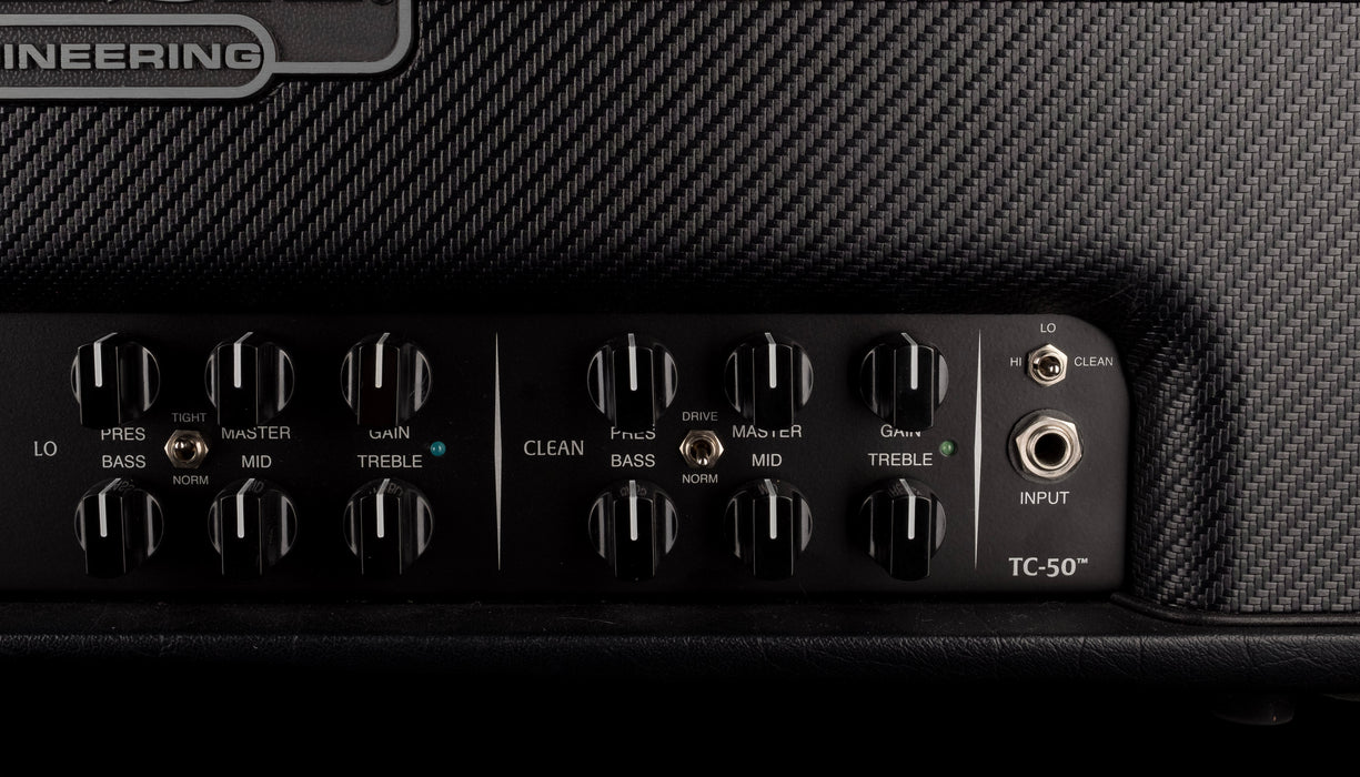 Pre Owned 2017 Mesa-Boogie Triple Crown TC-50 Black Guitar Amp Head with Footswitch and Cover