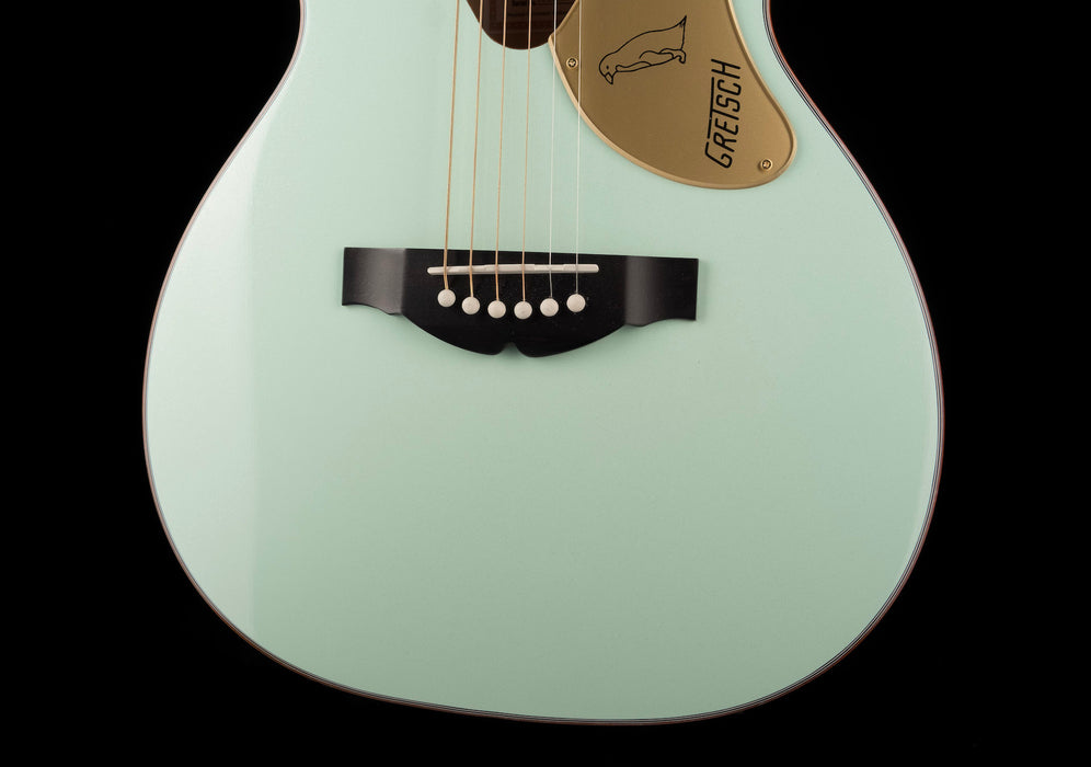 Used Gretsch G5021E Rancher Penguin Parlor Acoustic Electric Guitar Mint Metallic
