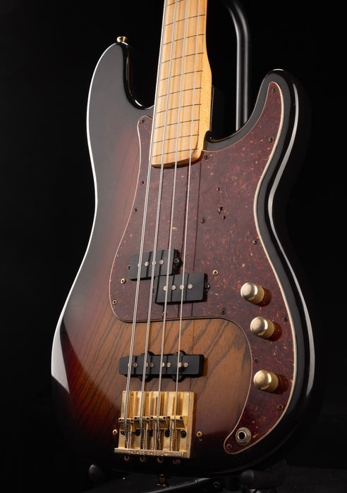 Vintage 1978 Fender Precision Bass Fretless Modified 3-Tone Sunburst with Case