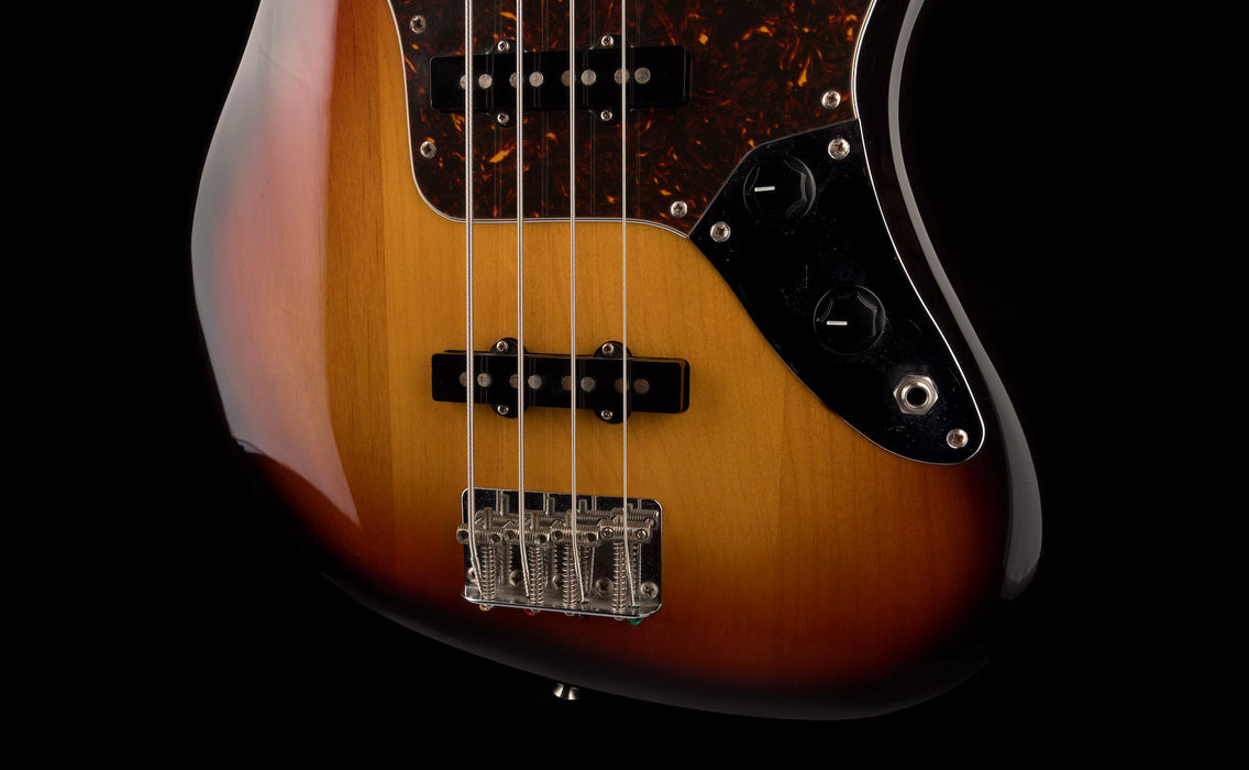 Pre Owned 2008 Fender Jaguar Bass Crafted in Japan 3-Tone Sunburst With Case