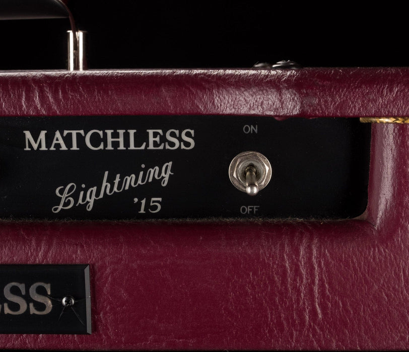 Pre Owned Matchless 1x12 Lightning 15 Burgundy Guitar Amp Combo With Cover