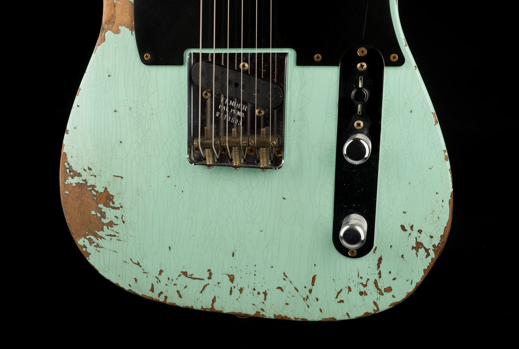 Pre Owned Fender Custom Shop 1952 Telecaster Heavy Relic Surf Green with OHSC