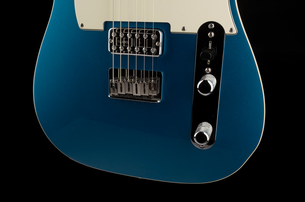 Pre Owned 2013 Fender Custom Shop Double TV Jones Two Tone Telecaster NOS Lake Placid Blue With OHSC