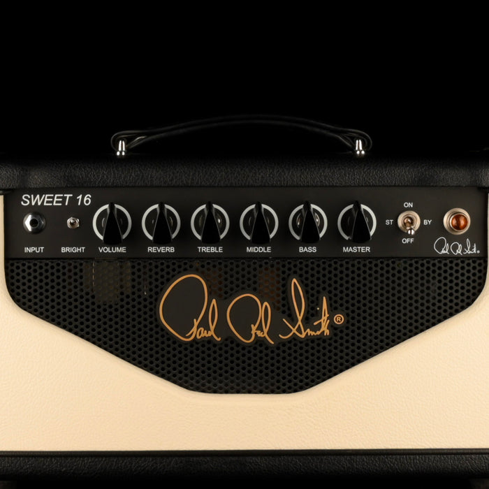 Used PRS Sweet 16 16-Watt Black Guitar Amp Head & Matching PRS 112 Tux Black Guitar Amp Cabinet