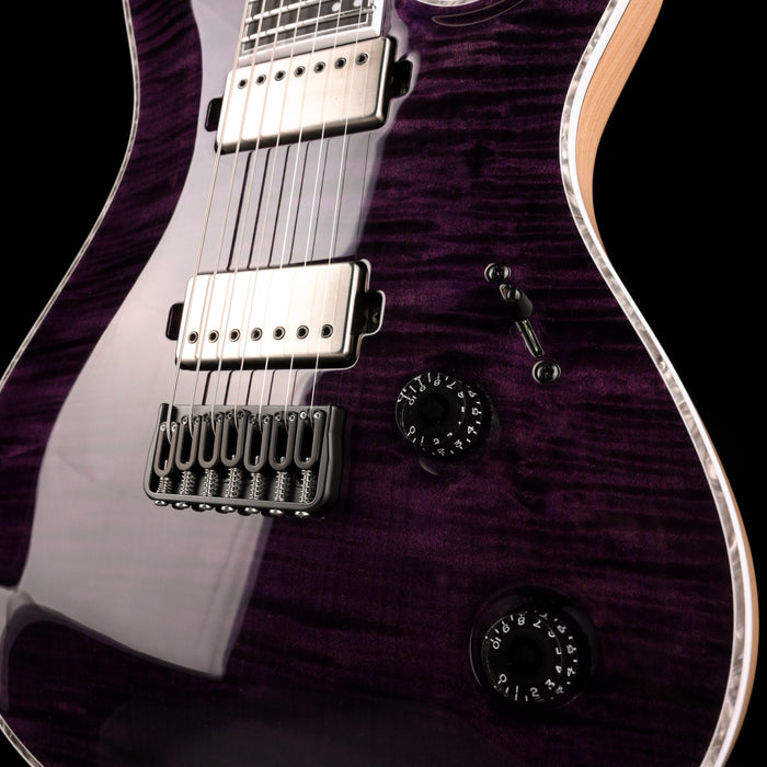 Mayones Regius Core 7 String Flame Top Dirty Purple Gloss Finish Guitar With Case