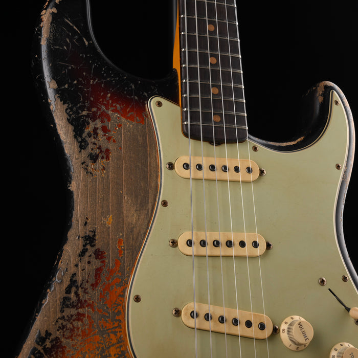Fender Custom Shop Masterbuilt Jason Smith 1960 Stratocaster Ultimate Relic 3-Tone Sunburst With Case