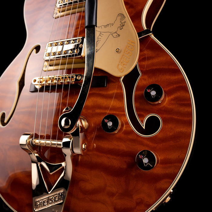 Gretsch Limited Edition Falcon Center Block Jr. Quilted Maple Roundup Orange with Case