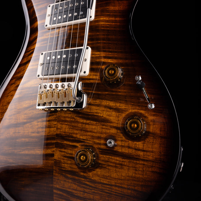 PRS Core Custom 24 Piezo Pattern Thin Black Gold Wraparound Burst Electric Guitar With Case