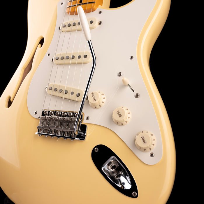 Pre Owned 2018 Fender Eric Johnson Thinline Stratocaster Vintage White With Gig Bag