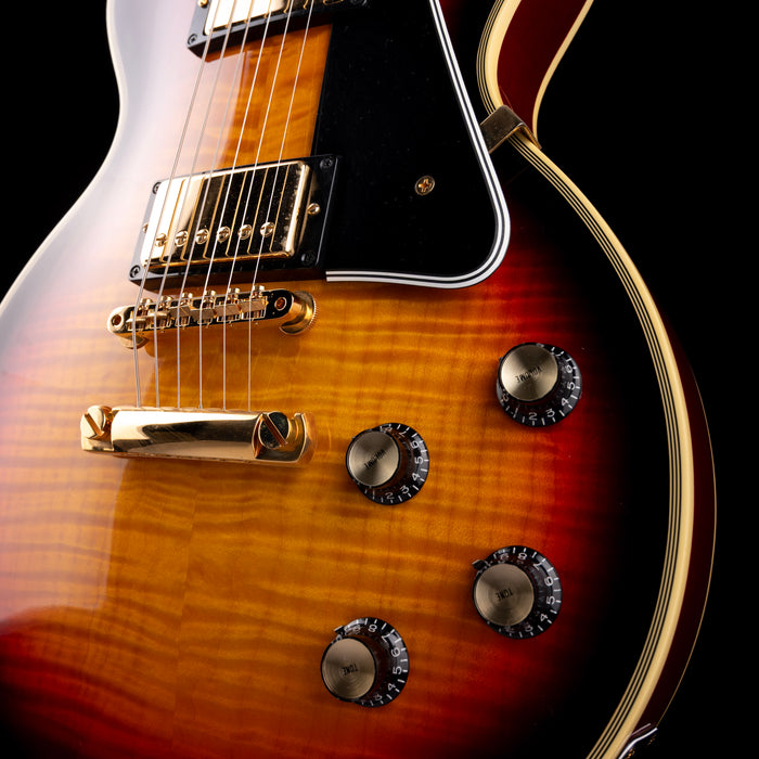 Pre Owned Gibson Custom Shop '68 Reissue Les Paul Custom Figured Tri-Burst With OHSC