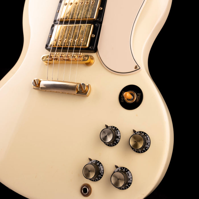 Pre Owned 2005 Gibson 1961 3-Pickup Les Paul Custom Classic White With OHSC