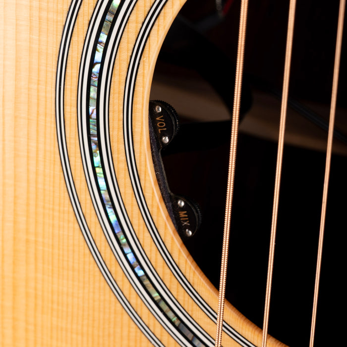 Pre Owned 2009 M.J. Franks Dreadnaught Adirondack-Brazilian Acoustic-Electric Guitar With OHSC