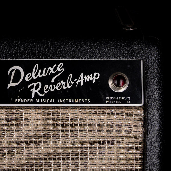 Vintage 1965 Fender Deluxe Reverb Guitar Amp With Footswtich and Cover