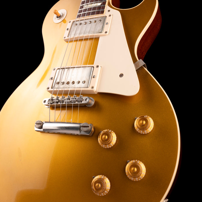 Pre-Owned 2015 Gibson Custom Shop CS7 50's Style Les Paul Standard VOS Gold Top With OHSC