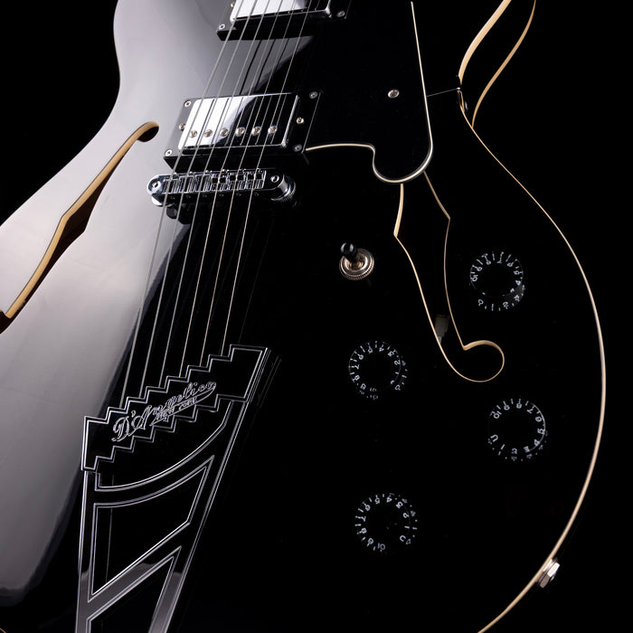 Pre-Owned D’Angelico Premier DC Semi Hollowbody Black With Gig Bag