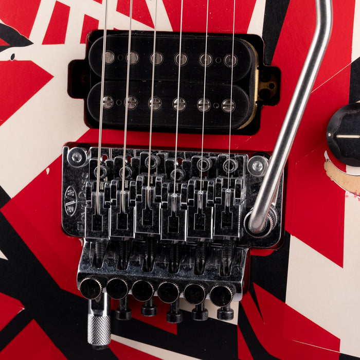 EVH Limited Edition Wolfgang Special Striped Series Aged Red, Black, and White with Gig Bag