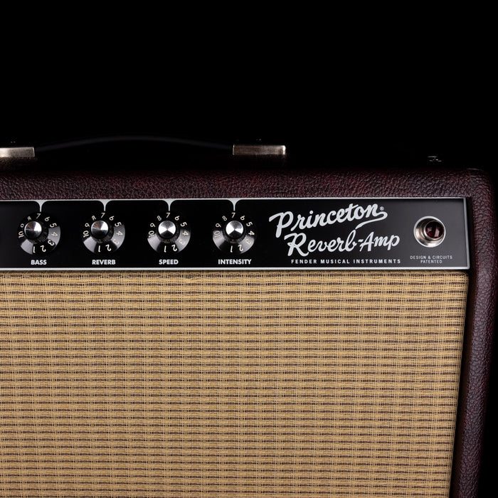 Pre-Owned Fender Special Run '65 Princeton Reverb Wine Red Guitar Amp Combo with Footswitch and Cover