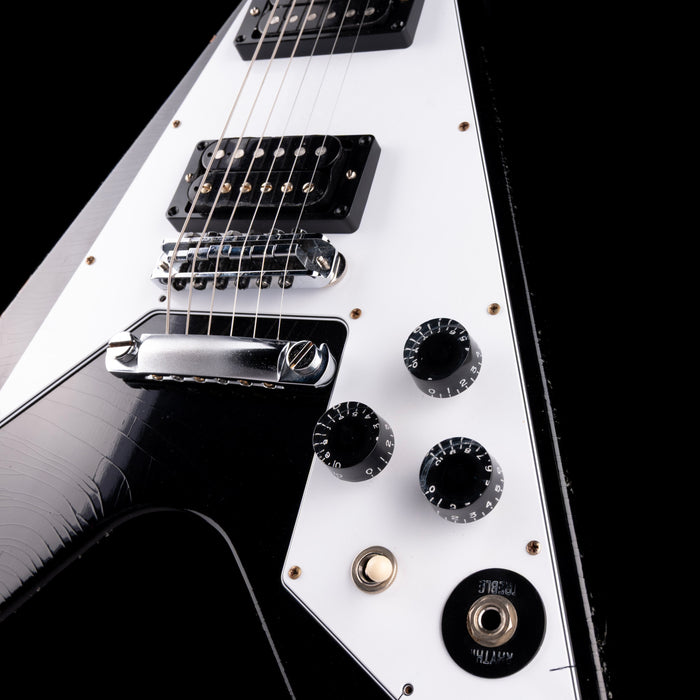 Pre-Owned Gibson Custom Shop Kirk Hammett Metallica Museum 1979 Flying V Black With OHSC