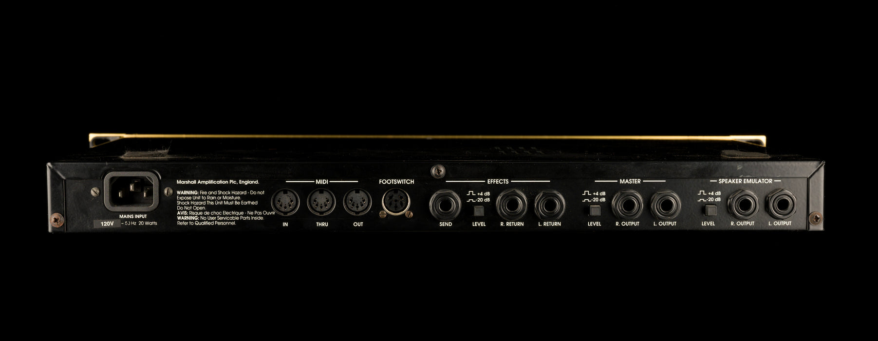Pre Owned 1990's Marshall JMP-1 Valve MIDI Preamp Rack Mount Unit