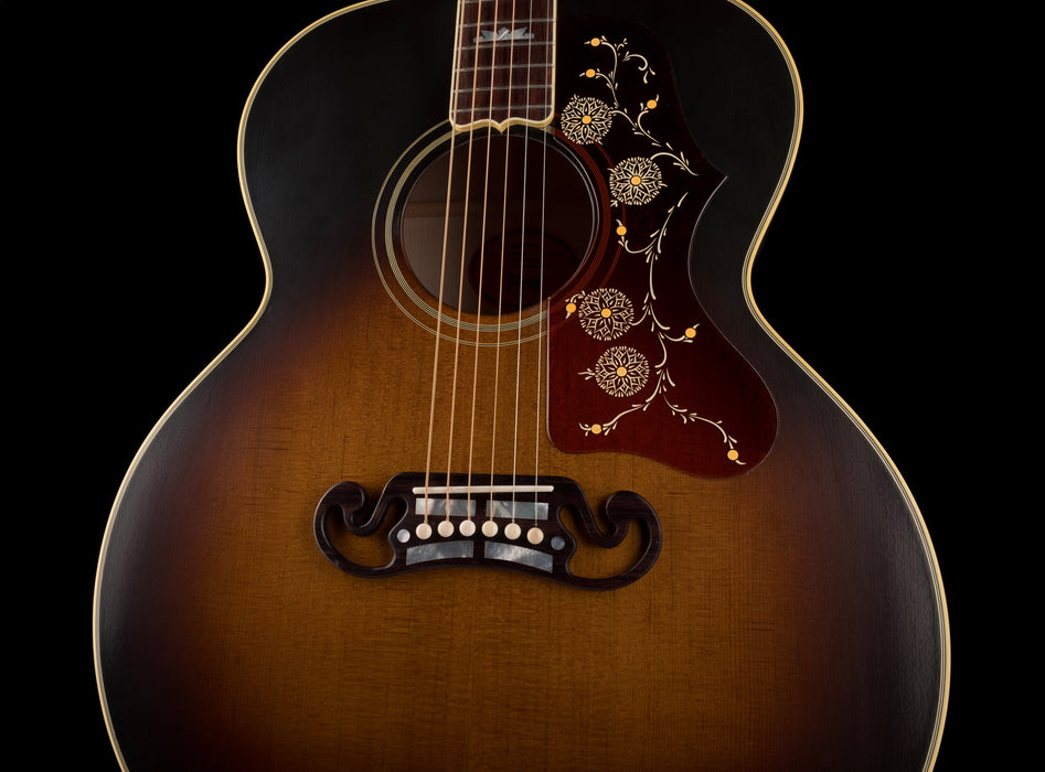 Used Gibson Custom Shop 1957 SJ-200 Vintage Sunburst Closeup Face