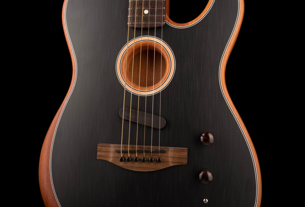 Used 2021 Fender Acoustasonic Player Telecaster Brushed Black with Gig Bag