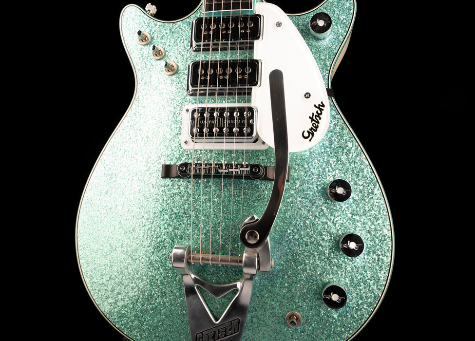 Pre-Owned Gretsch Custom Shop Masterbuilt Stephen Stern G6128CS-DC 1962 Triple Jet Turquoise Sparkle with OHSC