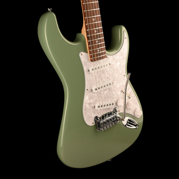 Pre Owned G&L Fullerton Deluxe Legacy Matcha Green Electric Guitar With Gig Bag
