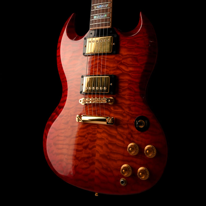 Pre Owned 2004 Gibson Custom Shop SG Elegant Quilted Firemist With OHSC