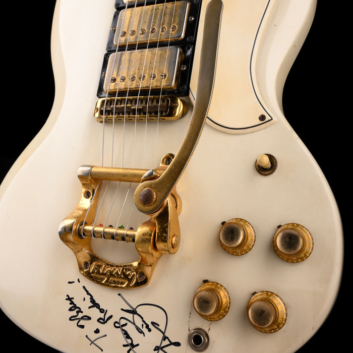 Pre Owned Vintage 1963 Gibson Les Paul Custom SG White with Case - Signed by Les Paul