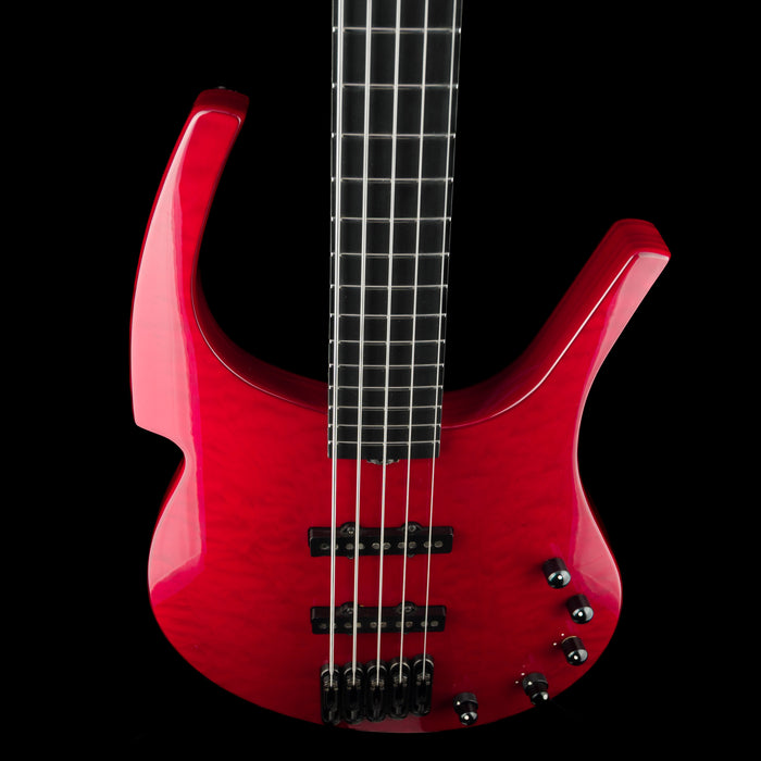 Pre Owned 2005 Parker Fly Bass 5-String Transparent Red With Gig Bag