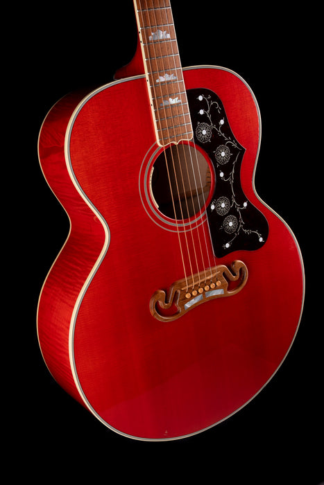 Used 2016 Gibson Limited Edition SJ-200 Trans Cherry - One of 50 - With Mono Case