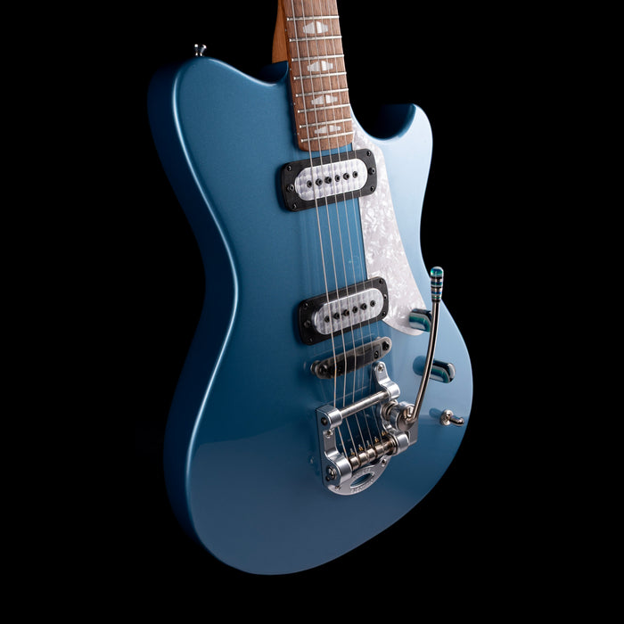 Powers Electric A-Type Pelham Blue with Softshell Case