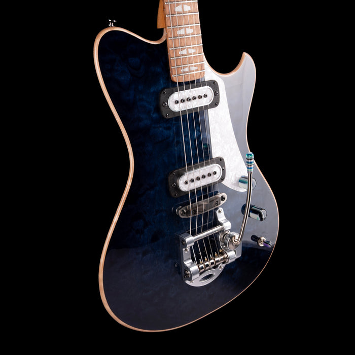 Powers Electric A-Type Select Quilt Maple Twilight Blue With Softshell Case