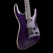 Purple electric guitar on a black background