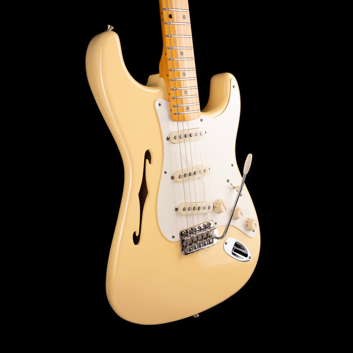 Pre Owned 2018 Fender Eric Johnson Thinline Stratocaster Vintage White With Gig Bag