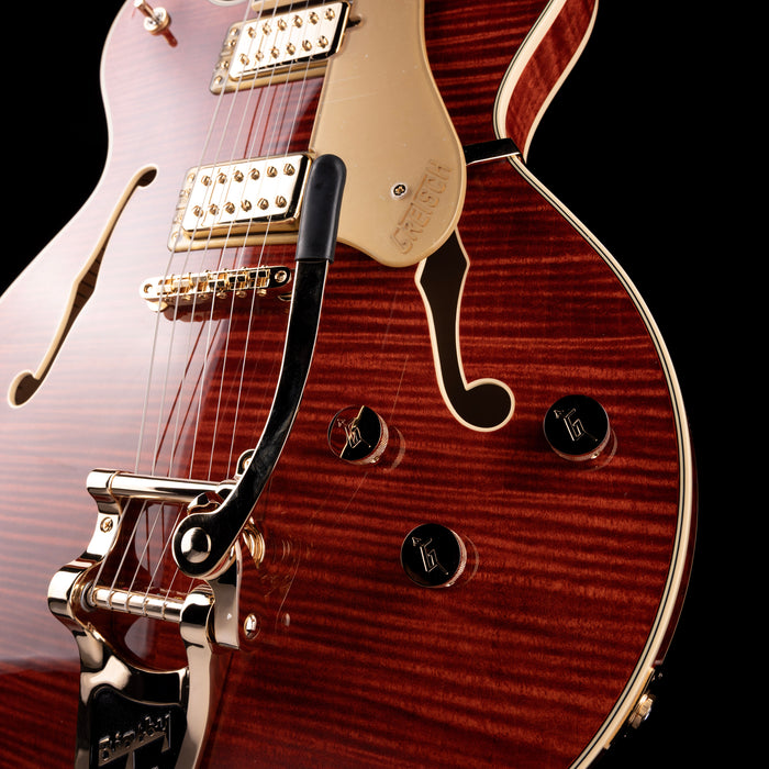 Gretsch Broadkaster LX Figured Center Block Bourbon Stain with Case