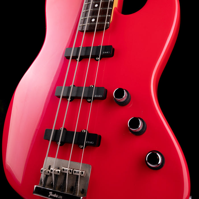 Pre-Owned 1980's Chandler/Tom Anderson 3-Pickup Active J-Bass Red With Case
