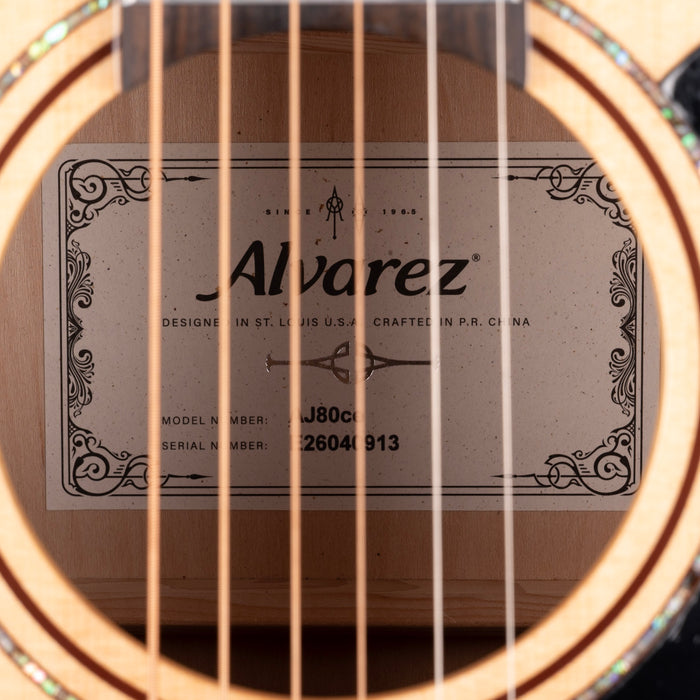 Alvarez Artist Series AJ80-CE Jumbo Acoustic-Electric Guitar Natural