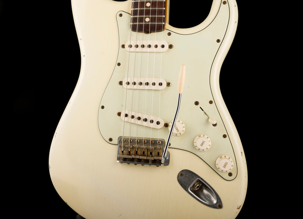 Pre Owned Fender Custom Shop 1960 Stratocaster Relic Olympic White With OHSC