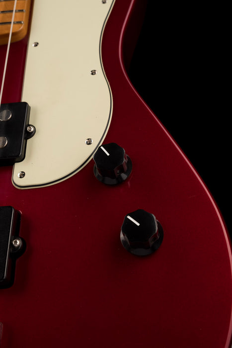 Used Fender Pawn Shop Reverse Jaguar Bass Candy Apple Red