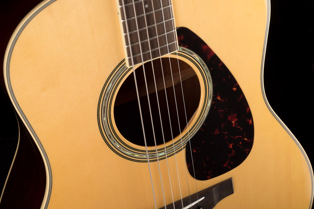 Used Yamaha LL6 ARE Original Jumbo Mahogany Natural Acoustic Electric Guitar With Gig Bag