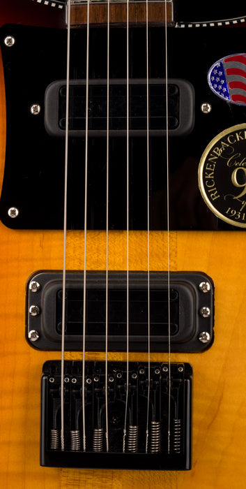 Pre Owned 2022 Rickenbacker Limited Edition 90th Anniversary 480XC TBG TobaccoGlo Guitar With OHSC - Serial # 22 17794
