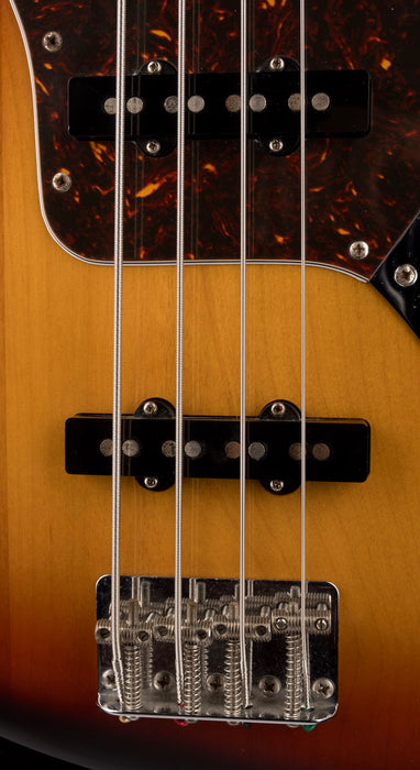 Pre Owned 2008 Fender Jaguar Bass Crafted in Japan 3-Tone Sunburst With Case